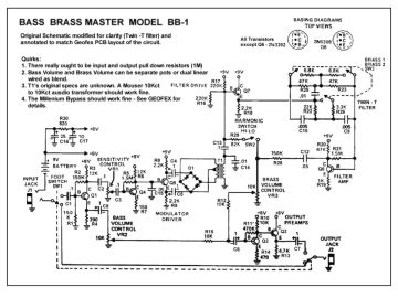 Maestro Bass Brass Master schematic circuit diagram